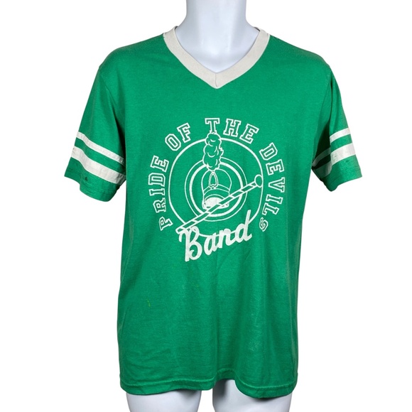 Vintage Pride Of The Devils Band Ringer T Shirt Adult Size M Augusta Sportswear - Picture 1 of 11